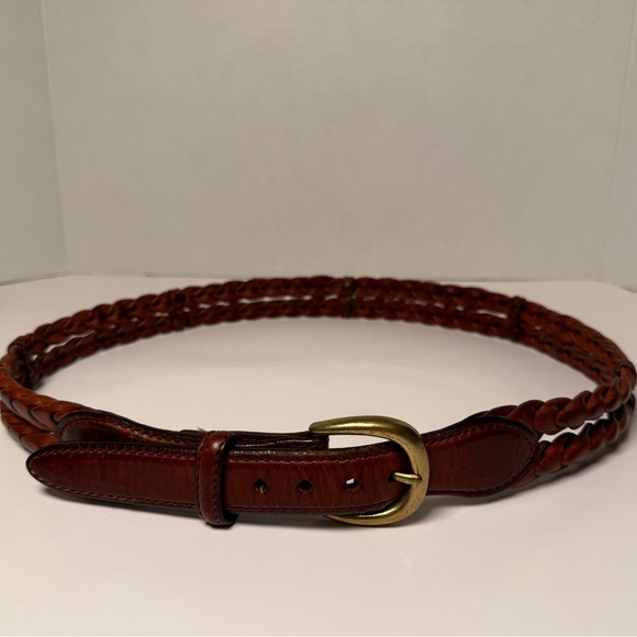 Brighton Women's Vintage 90s Brown Leather Belt Size 34/Small Western Cowgirl - Picture 9 of 16